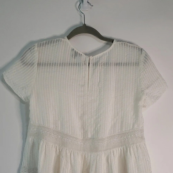 Ann Taylor Blouse Top XXS Cottage Minimalist Prairie Victorian Short Sleeves - Picture 6 of 13